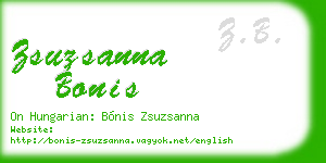 zsuzsanna bonis business card